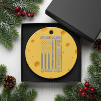 Denim Day Awareness Ceramic Ornament Wear Jeans No Excuse Change Lives Vintage American Flag