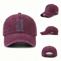 Denim Day Awareness Washed Cotton Baseball Cap Wear Jeans No Excuse Change Lives Vintage American Flag