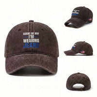 Denim Day Awareness Washed Cotton Baseball Cap Asking Me Why I Am Wearing Jeans
