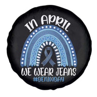 Denim Day Awareness Spare Tire Cover In April We Wear Jeans Rainbow