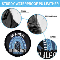 Denim Day Awareness Spare Tire Cover In April We Wear Jeans Rainbow