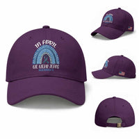 Denim Day Awareness Baseball Cap In April We Wear Jeans Rainbow