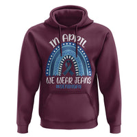 Denim Day Awareness Hoodie In April We Wear Jeans Rainbow