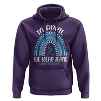 Denim Day Awareness Hoodie In April We Wear Jeans Rainbow