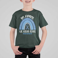 Denim Day Awareness T Shirt For Kid In April We Wear Jeans Rainbow