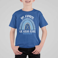 Denim Day Awareness T Shirt For Kid In April We Wear Jeans Rainbow