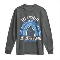 Denim Day Awareness Long Sleeve Shirt In April We Wear Jeans Rainbow