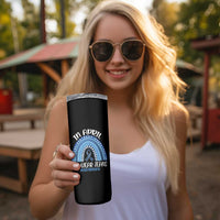 Denim Day Awareness Skinny Tumbler In April We Wear Jeans Rainbow
