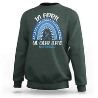 Denim Day Awareness Sweatshirt In April We Wear Jeans Rainbow