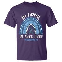 Denim Day Awareness T Shirt In April We Wear Jeans Rainbow