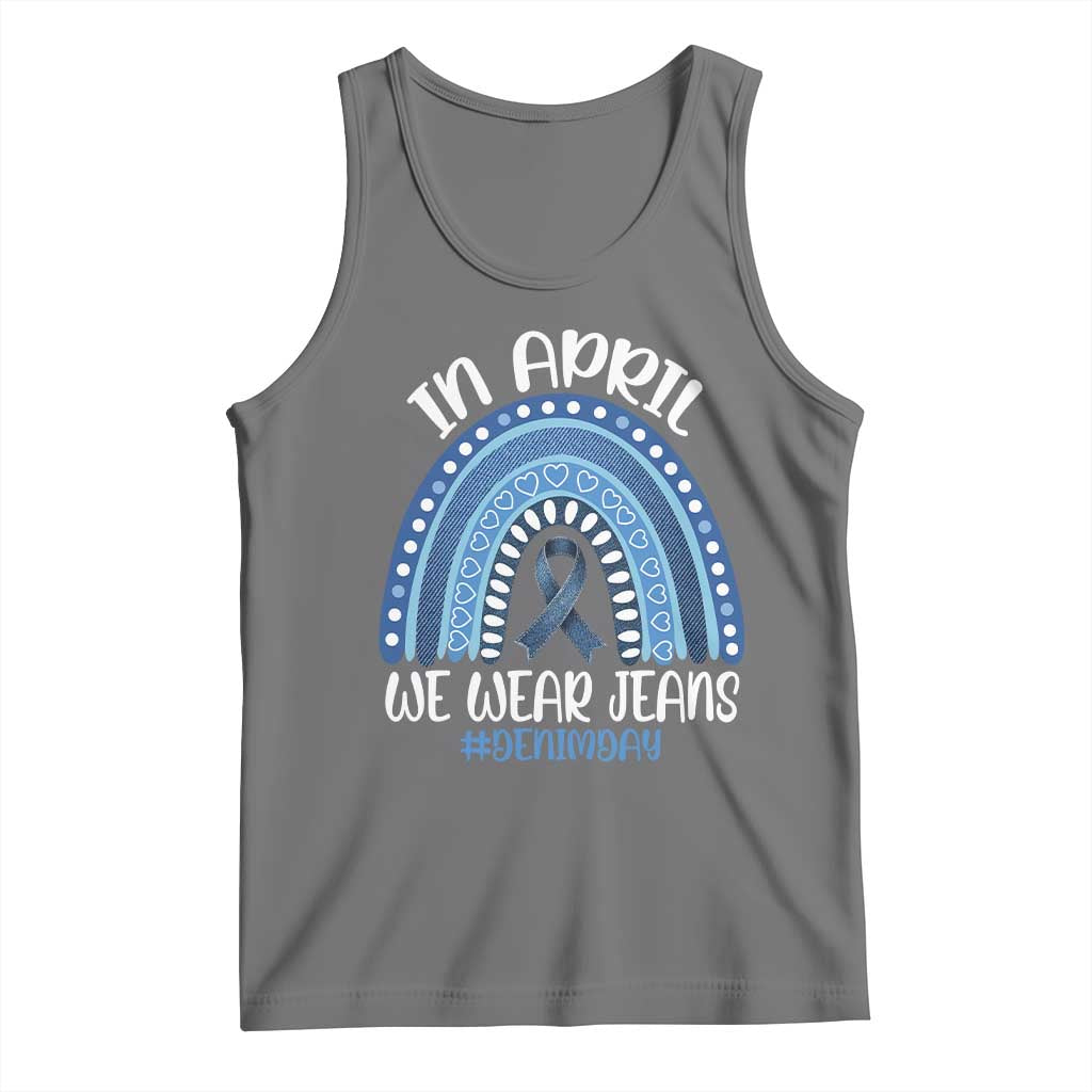 Denim Day Awareness Tank Top In April We Wear Jeans Rainbow