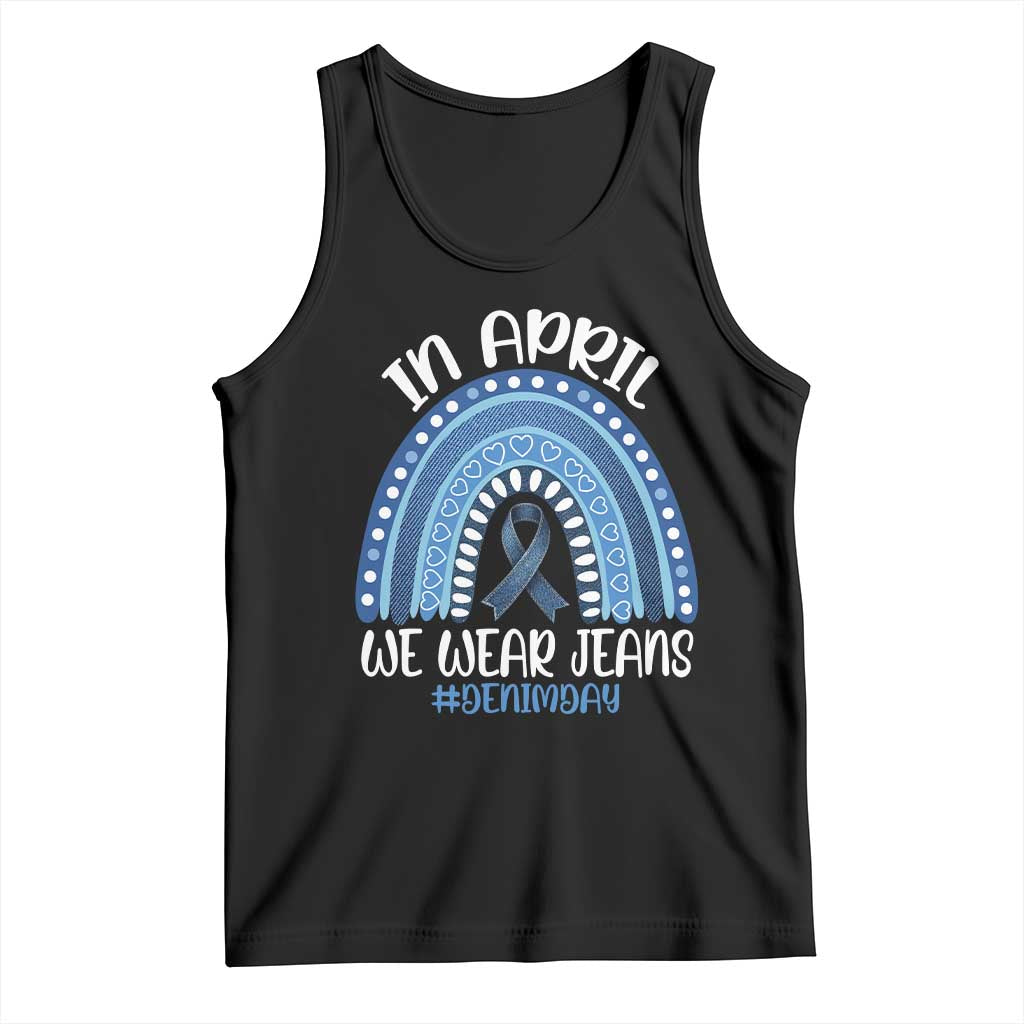 Denim Day Awareness Tank Top In April We Wear Jeans Rainbow