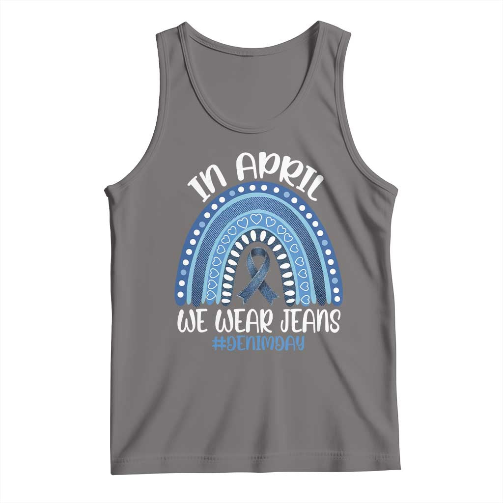 Denim Day Awareness Tank Top In April We Wear Jeans Rainbow