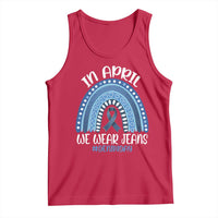 Denim Day Awareness Tank Top In April We Wear Jeans Rainbow