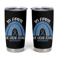 Denim Day Awareness Tumbler Cup In April We Wear Jeans Rainbow
