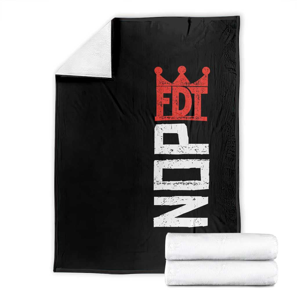 No Kings Protest Nope Funny Political Satire Throw Blanket