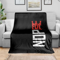 No Kings Protest Nope Funny Political Satire Throw Blanket