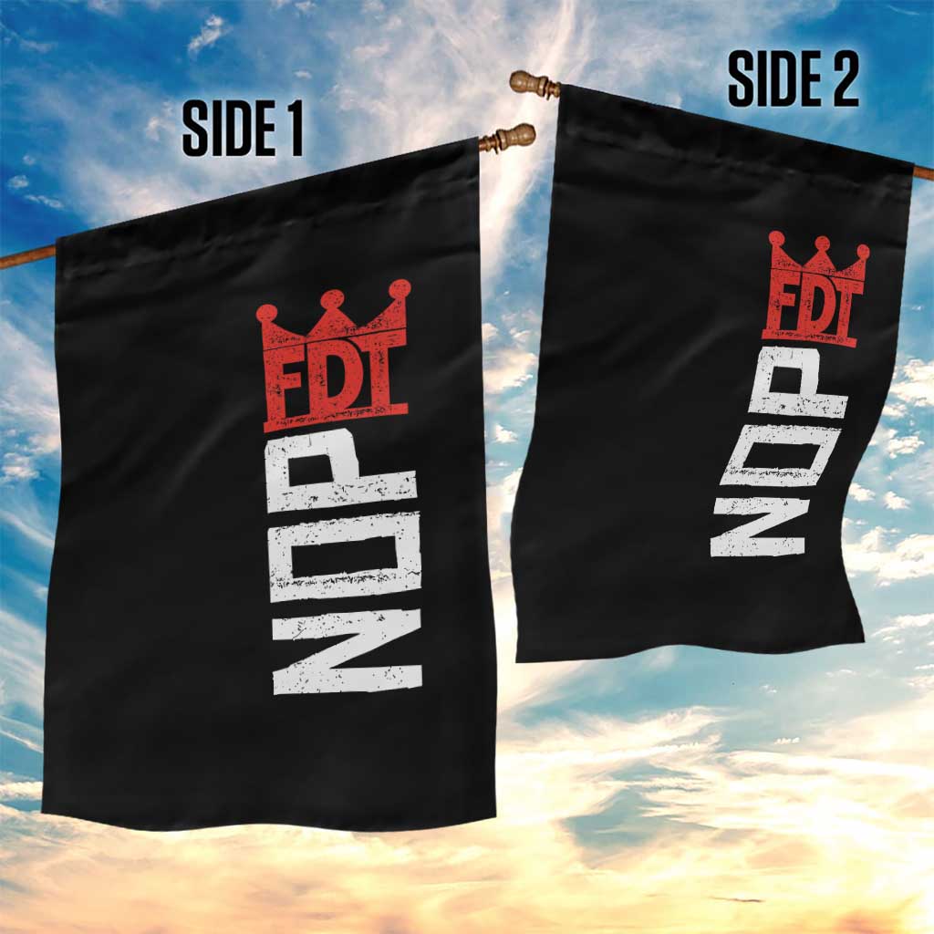 No Kings Protest Nope Funny Political Satire Garden Flag