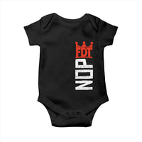 No Kings Protest Nope Funny Political Satire Baby Onesie