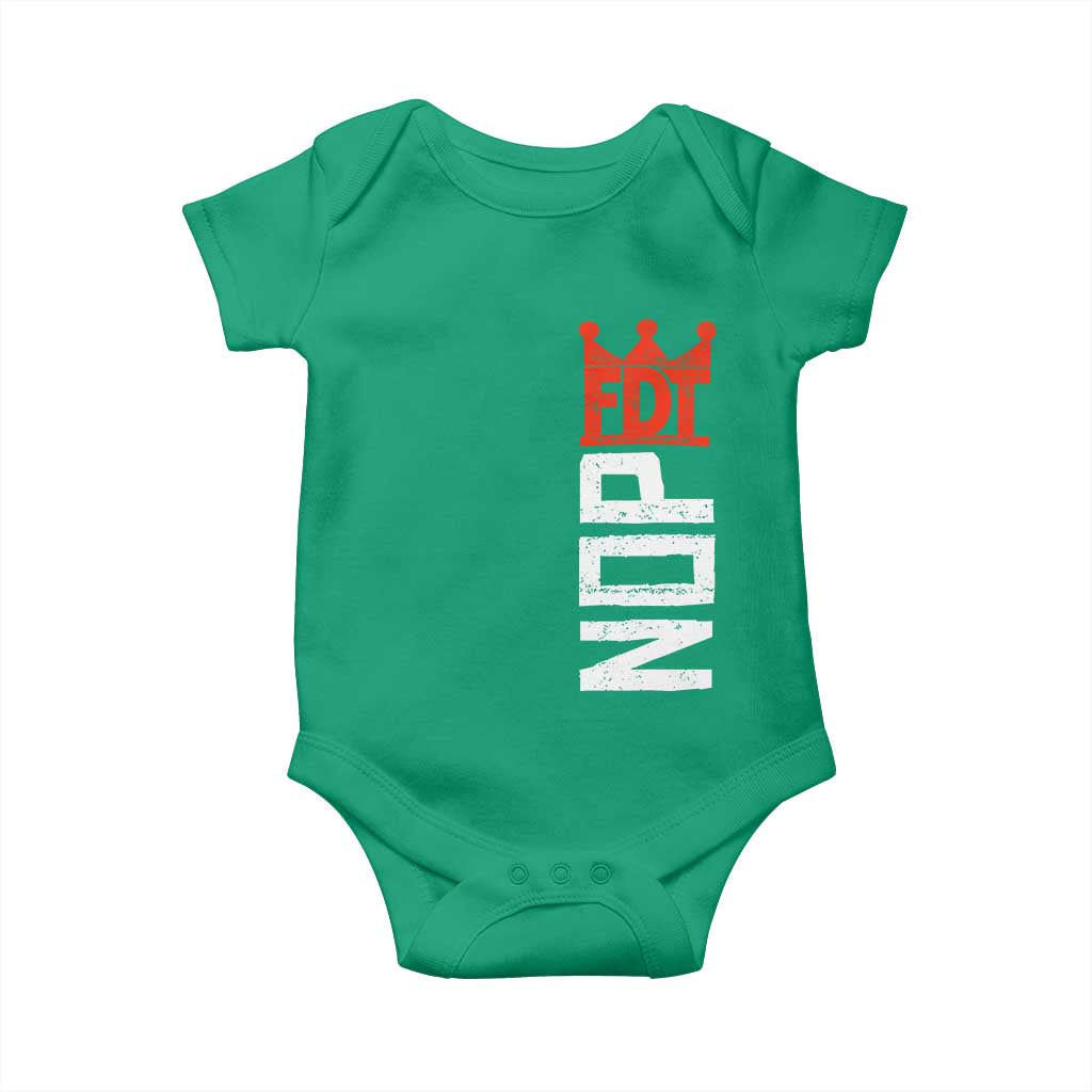 No Kings Protest Nope Funny Political Satire Baby Onesie