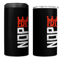 No Kings Protest Nope Funny Political Satire 4 in 1 Can Cooler Tumbler