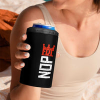 No Kings Protest Nope Funny Political Satire 4 in 1 Can Cooler Tumbler