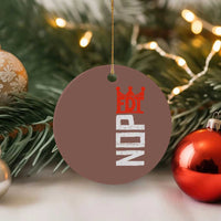 No Kings Protest Nope Funny Political Satire Ceramic Ornament