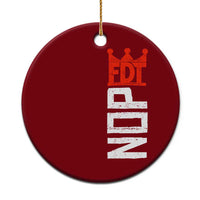 No Kings Protest Nope Funny Political Satire Ceramic Ornament