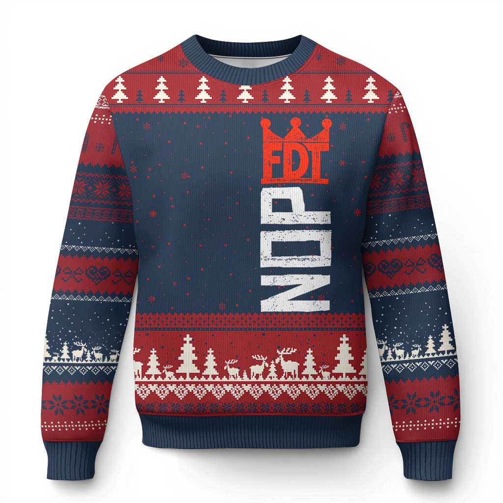 No Kings Protest Nope Funny Political Satire Ugly Christmas Sweater
