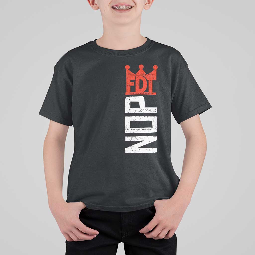 No Kings Protest Nope Funny Political Satire T Shirt For Kid