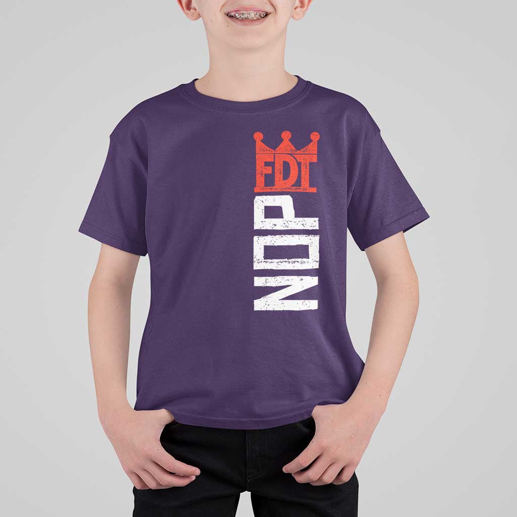 No Kings Protest Nope Funny Political Satire T Shirt For Kid