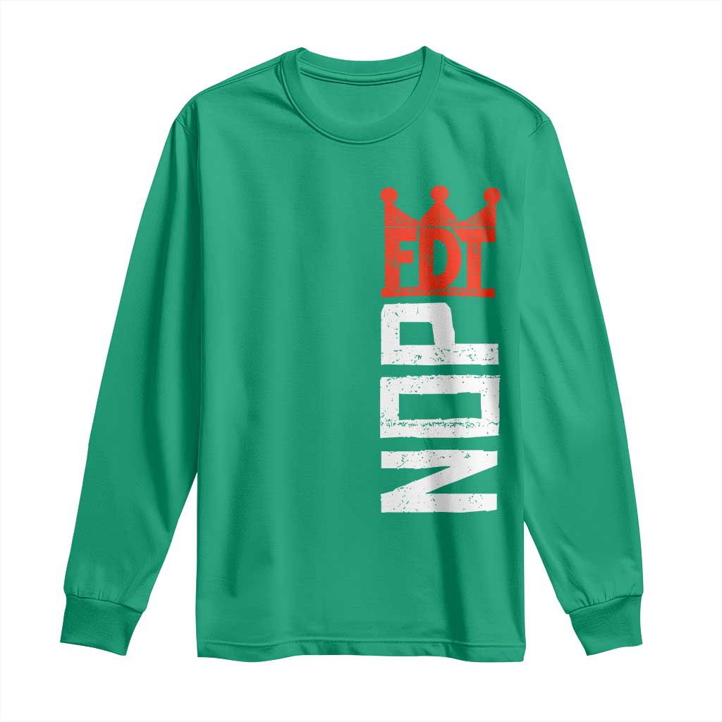 No Kings Protest Nope Funny Political Satire Long Sleeve Shirt