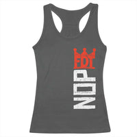 No Kings Protest Nope Funny Political Satire Racerback Tank Top