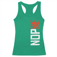 No Kings Protest Nope Funny Political Satire Racerback Tank Top