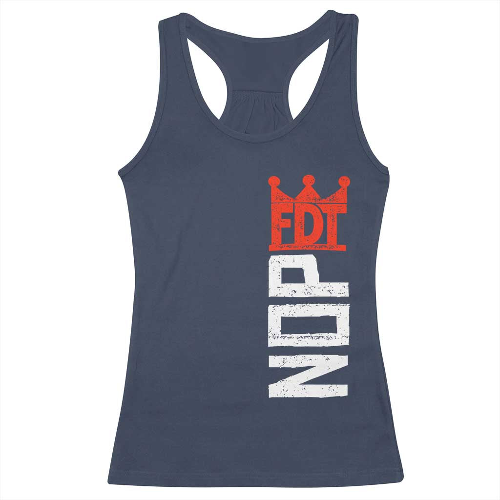 No Kings Protest Nope Funny Political Satire Racerback Tank Top