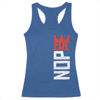 No Kings Protest Nope Funny Political Satire Racerback Tank Top