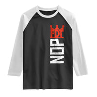 No Kings Protest Nope Funny Political Satire Raglan Shirt