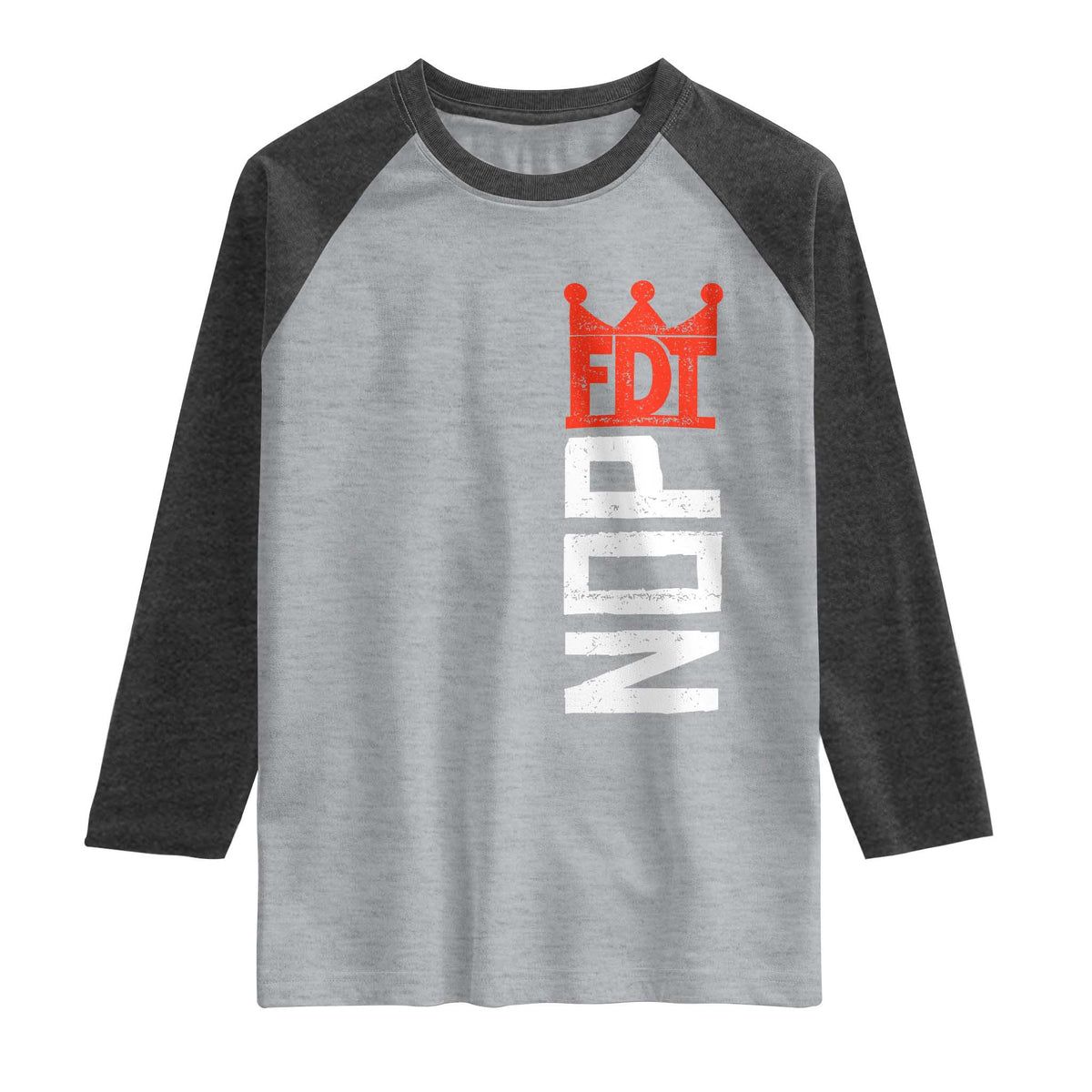 No Kings Protest Nope Funny Political Satire Raglan Shirt