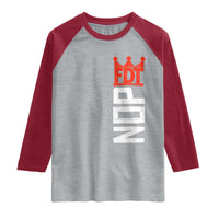 No Kings Protest Nope Funny Political Satire Raglan Shirt