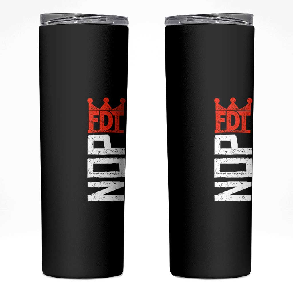 No Kings Protest Nope Funny Political Satire Skinny Tumbler