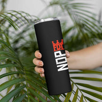 No Kings Protest Nope Funny Political Satire Skinny Tumbler
