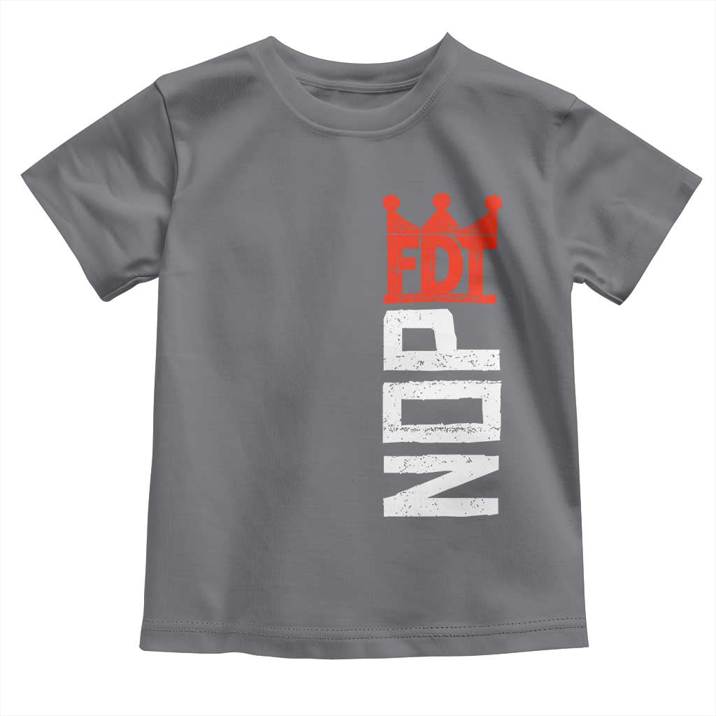 No Kings Protest Nope Funny Political Satire Toddler T Shirt