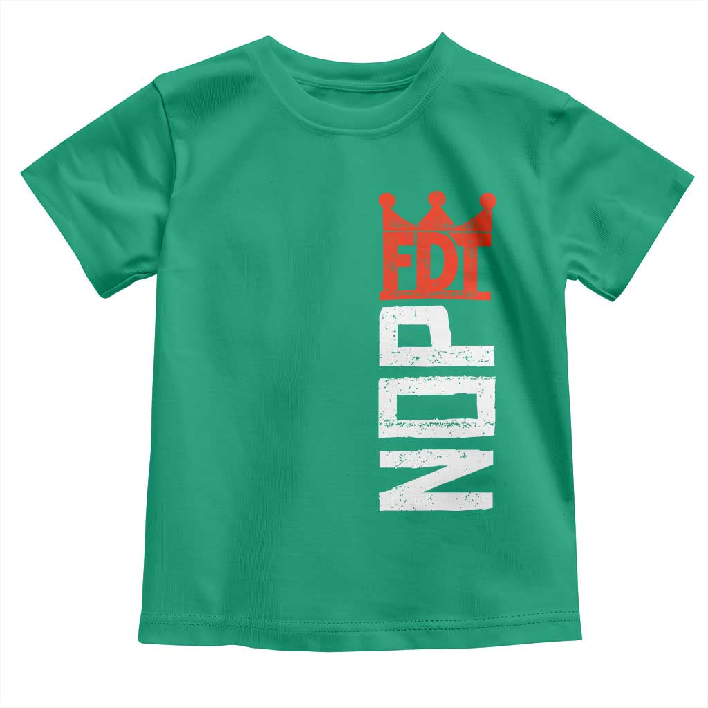 No Kings Protest Nope Funny Political Satire Toddler T Shirt