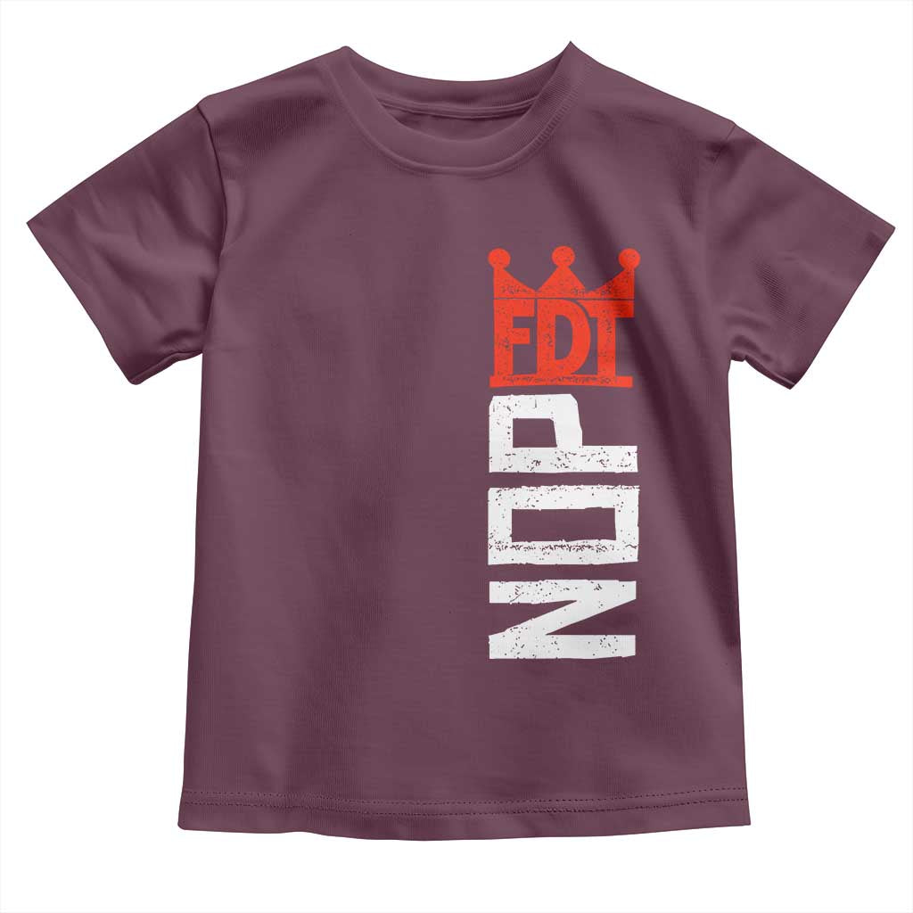 No Kings Protest Nope Funny Political Satire Toddler T Shirt