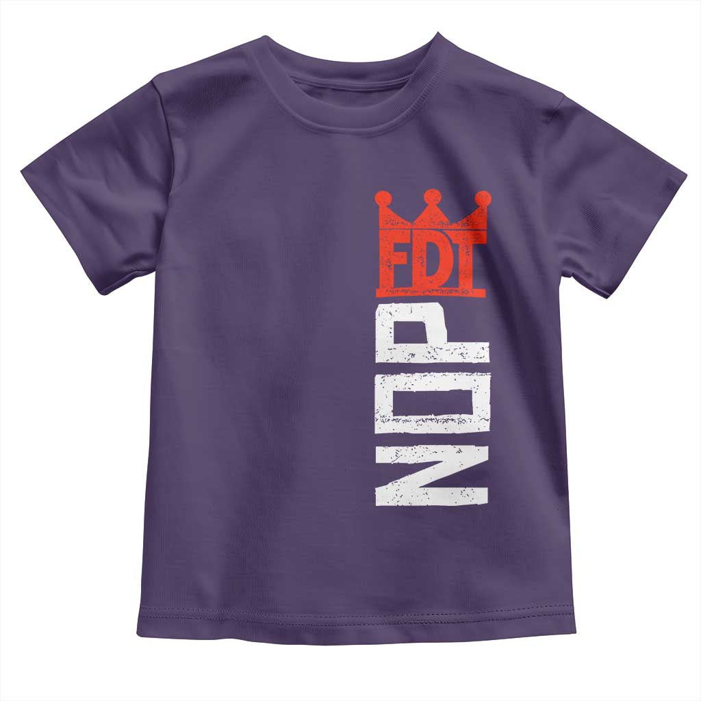 No Kings Protest Nope Funny Political Satire Toddler T Shirt