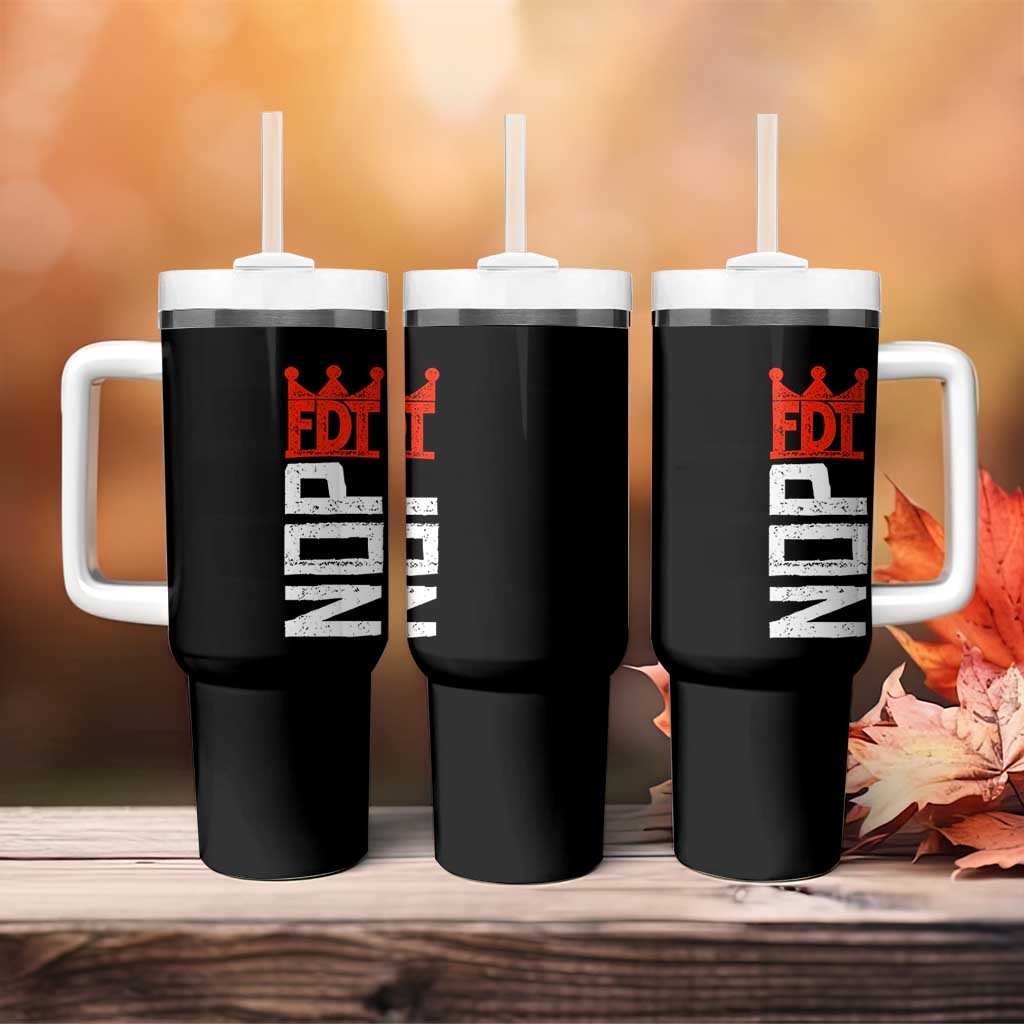 No Kings Protest Nope Funny Political Satire Tumbler With Handle