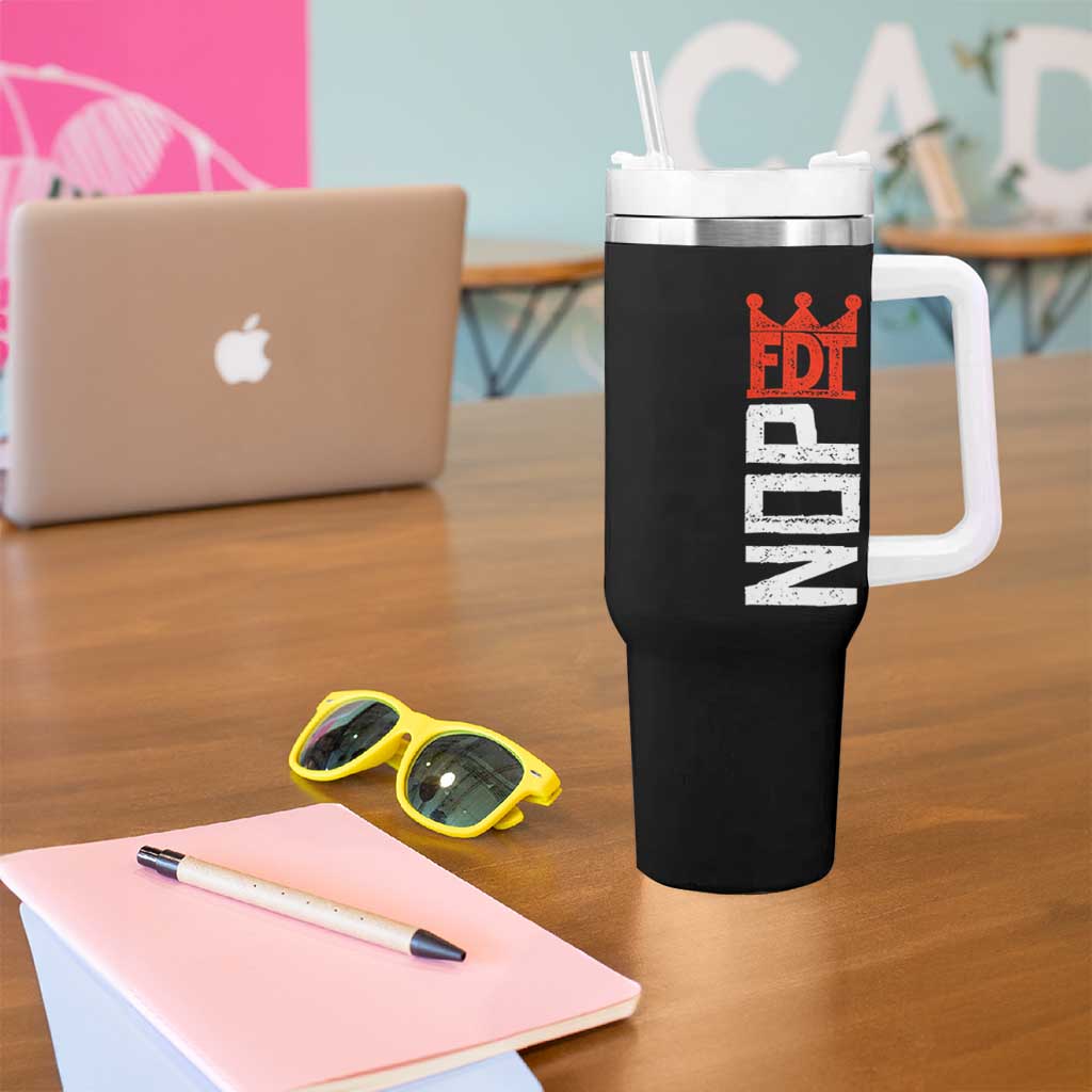No Kings Protest Nope Funny Political Satire Tumbler With Handle