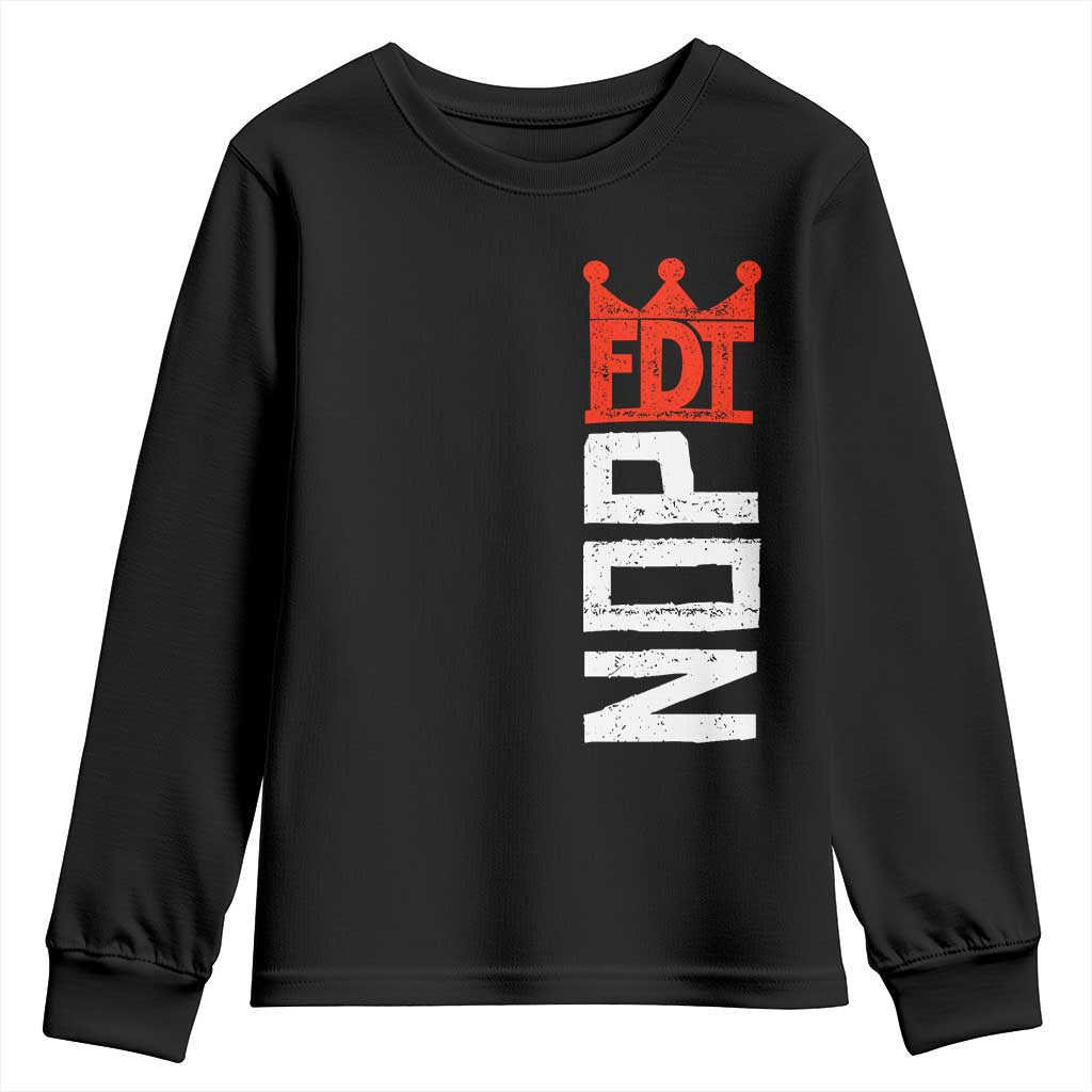 No Kings Protest Nope Funny Political Satire Youth Sweatshirt