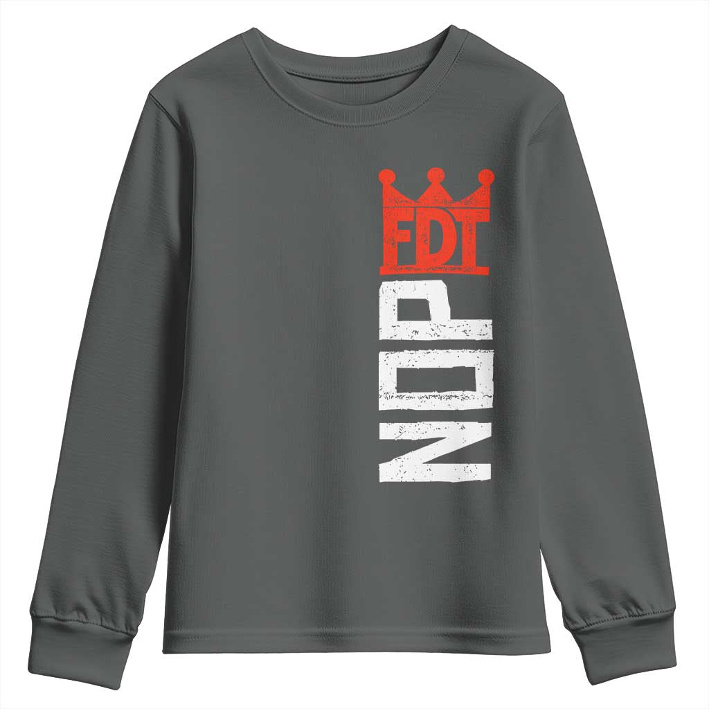 No Kings Protest Nope Funny Political Satire Youth Sweatshirt
