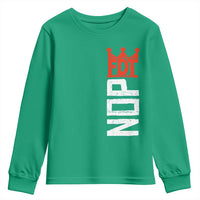No Kings Protest Nope Funny Political Satire Youth Sweatshirt